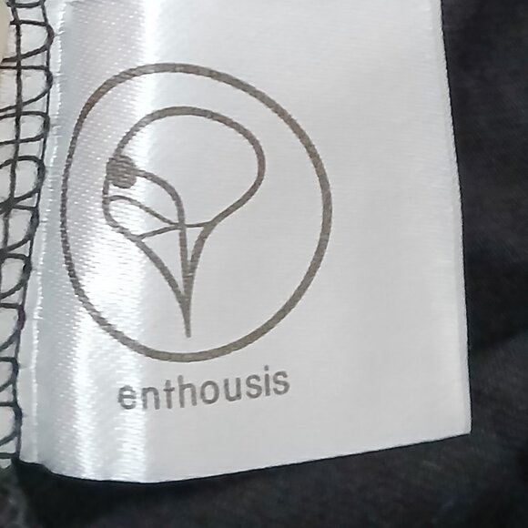 Enthousis Maxi Dress 8 Black Belted Halter Plunge Modal Viscose - Picture 7 of 8